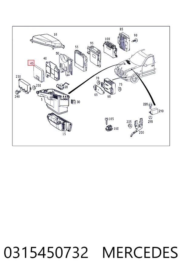 Unidade de controlo ESP 0315450732 Mercedes