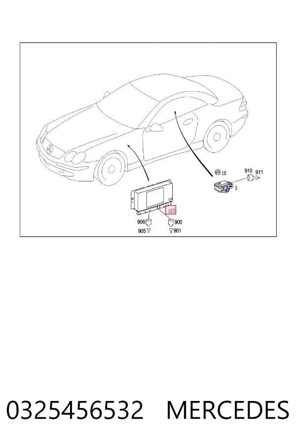 Unidade de controlo ESP 0325456532 Mercedes
