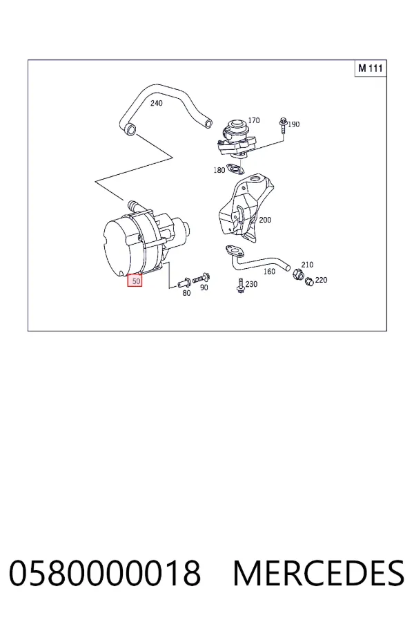 Bomba de ar 0580000018 Mercedes