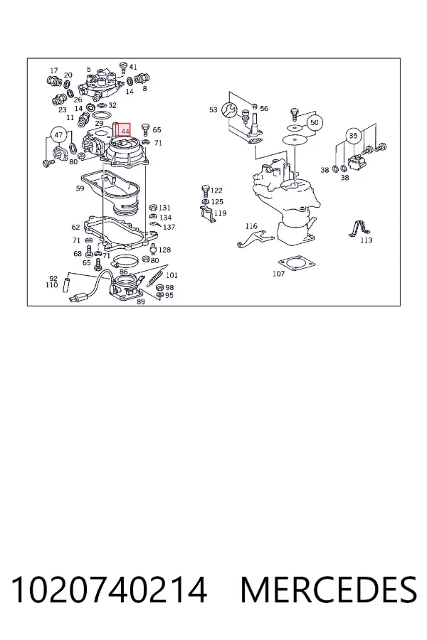 Sensor de fluxo (consumo) de ar, medidor de consumo M.A.F. - (Mass Airflow) 1020740214 Mercedes