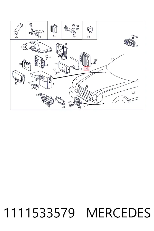 Módulo de direção (Centralina eletrônica) de motor 1111533579 Mercedes