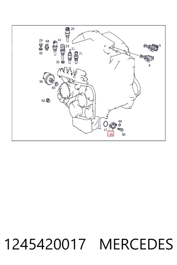 Sensor do nível de óleo de motor 1245420017 Mercedes