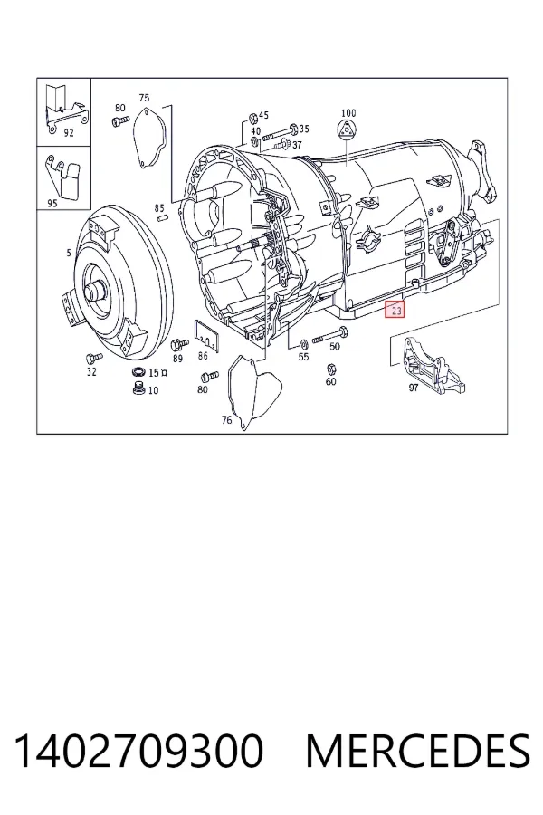 Caixa Automática de Mudança montada 1402709300 Mercedes