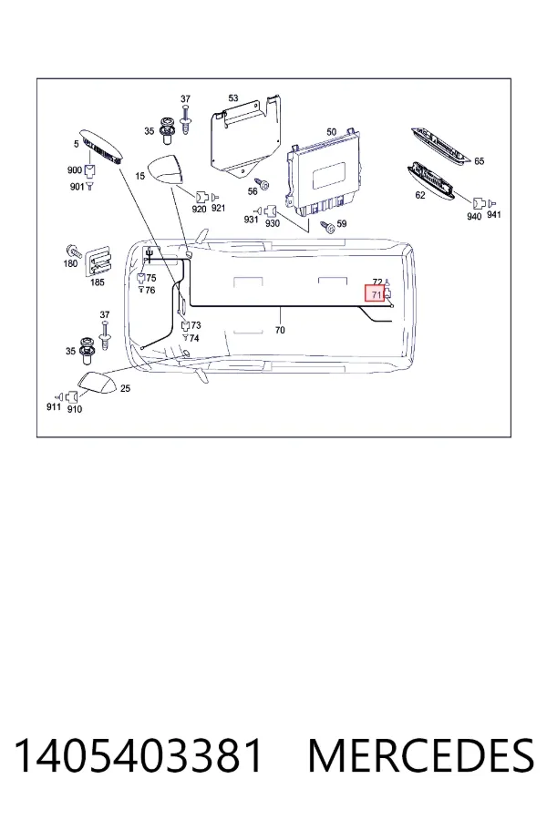 Desengate (ficha) de sensor de estacionamento 1405403381 Mercedes