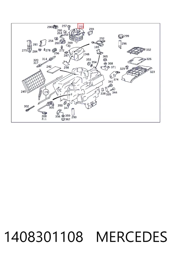 Motor de ventilador de forno (de aquecedor de salão) 1408301108 Mercedes