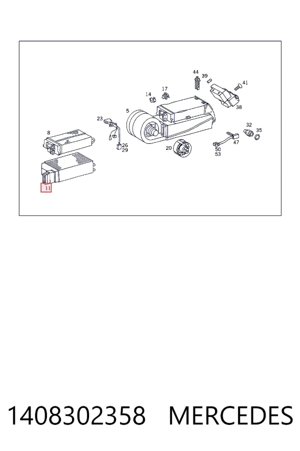 Vaporizador de aparelho de ar condicionado 1408302358 Mercedes