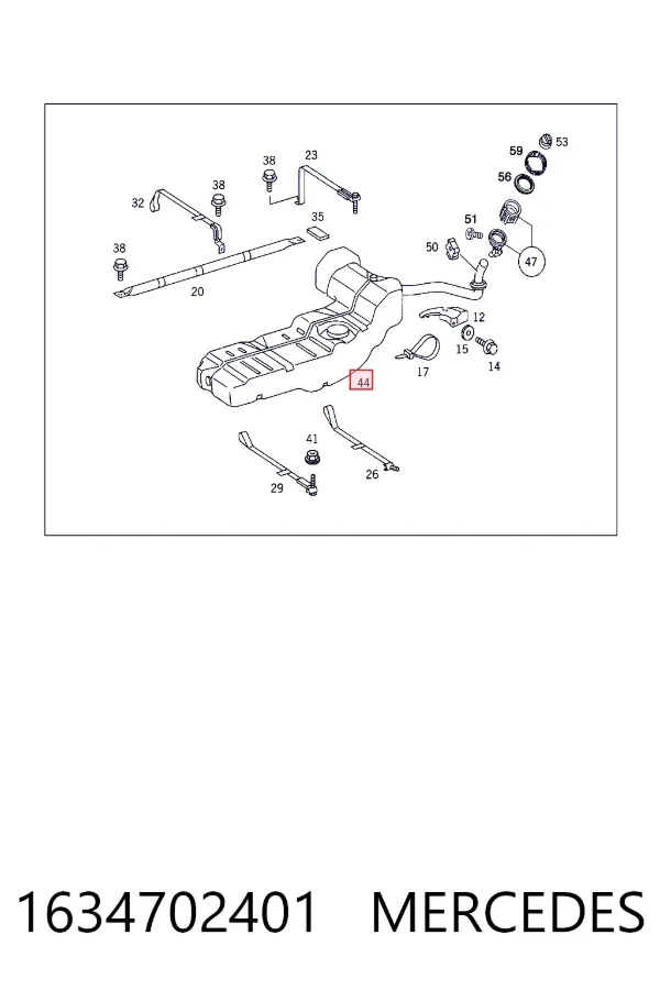 Tanque de combustível Mercedes ML/GLE W163