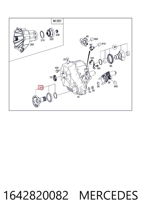Caixa de transferência 1642820082 Mercedes