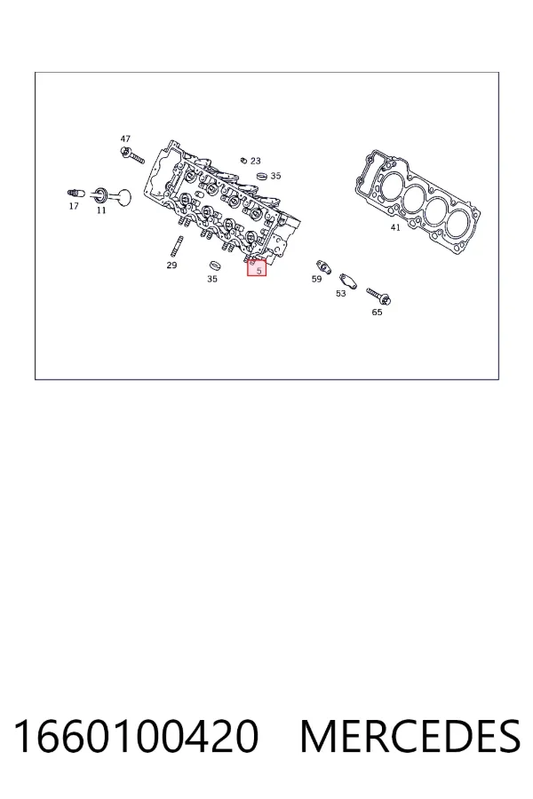 Cabeça de motor (CBC) 1660100420 Mercedes