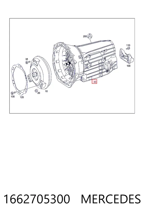 Caixa Automática de Mudança montada 1662705300 Mercedes