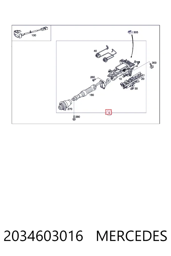Coluna da direção Mercedes C W203