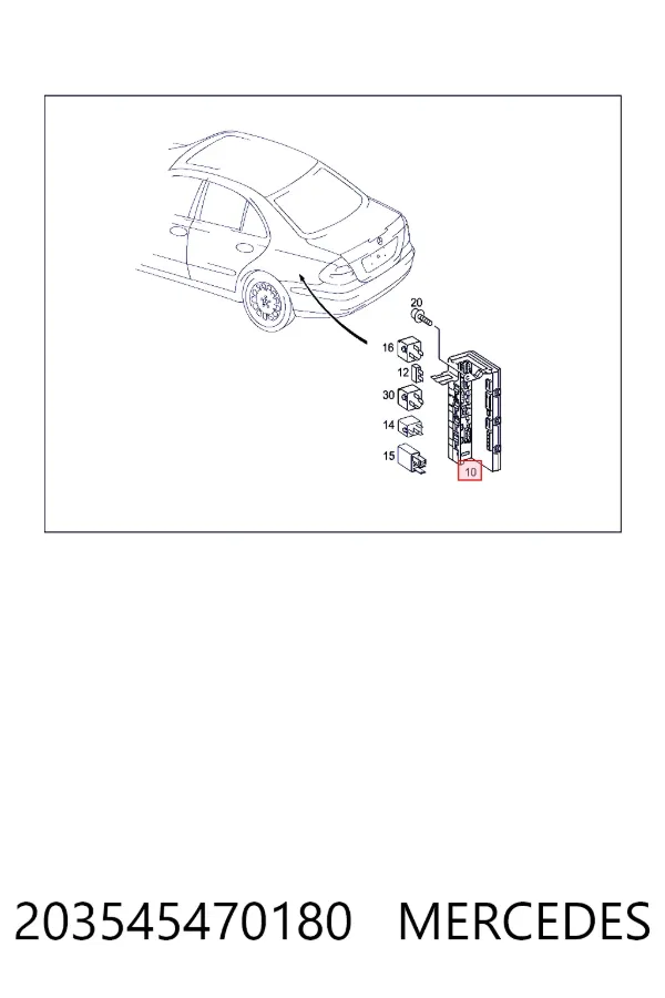 Unidade de controlo de sinais SAM 203545470180 Mercedes