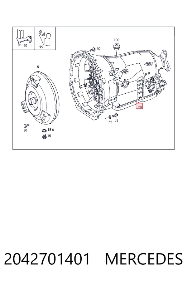 Caixa Automática de Mudança montada 2042701401 Mercedes