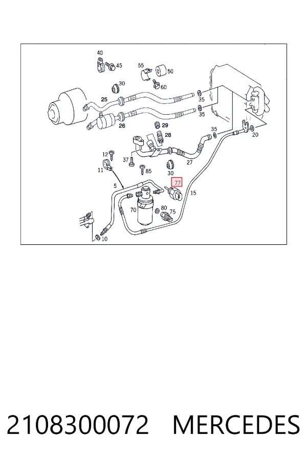 Sensor de temperatura de freon 2108300072 Mercedes