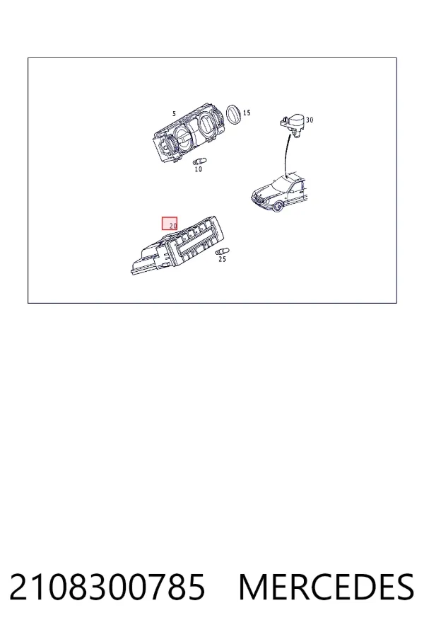Unidade de controlo dos modos de aquecimento/condicionamento 2108300785 Mercedes
