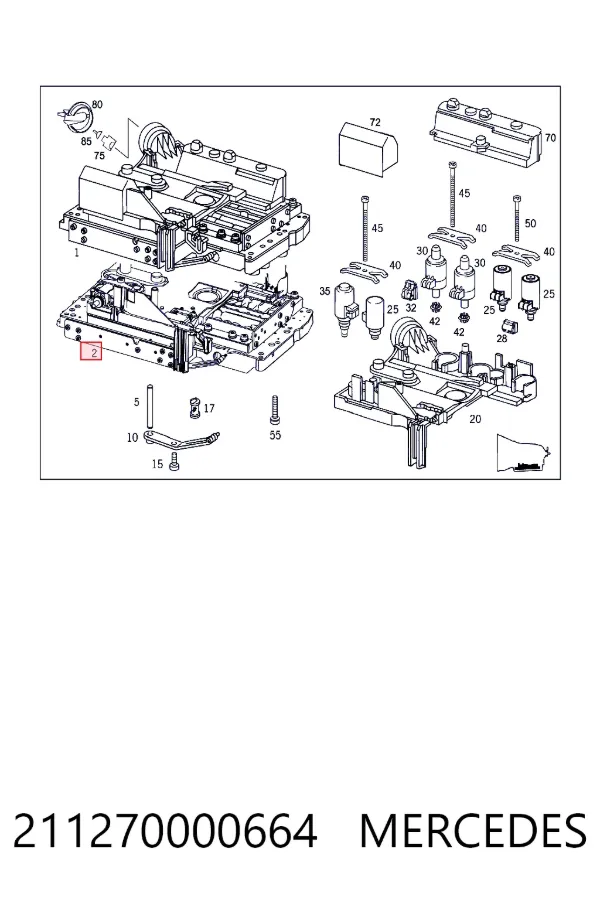 Unidade hidráulica da Caixa Automática de Mudança 211270000664 Mercedes