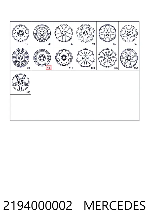 Roda de emergência 2194000002 Mercedes
