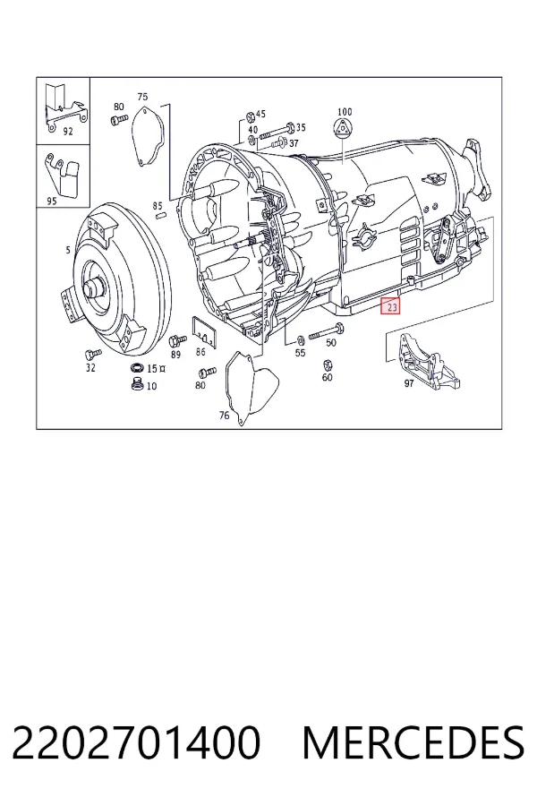 Caixa Automática de Mudança montada 2202701400 Mercedes