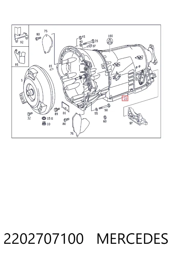 Caixa Automática de Mudança montada 2202707100 Mercedes