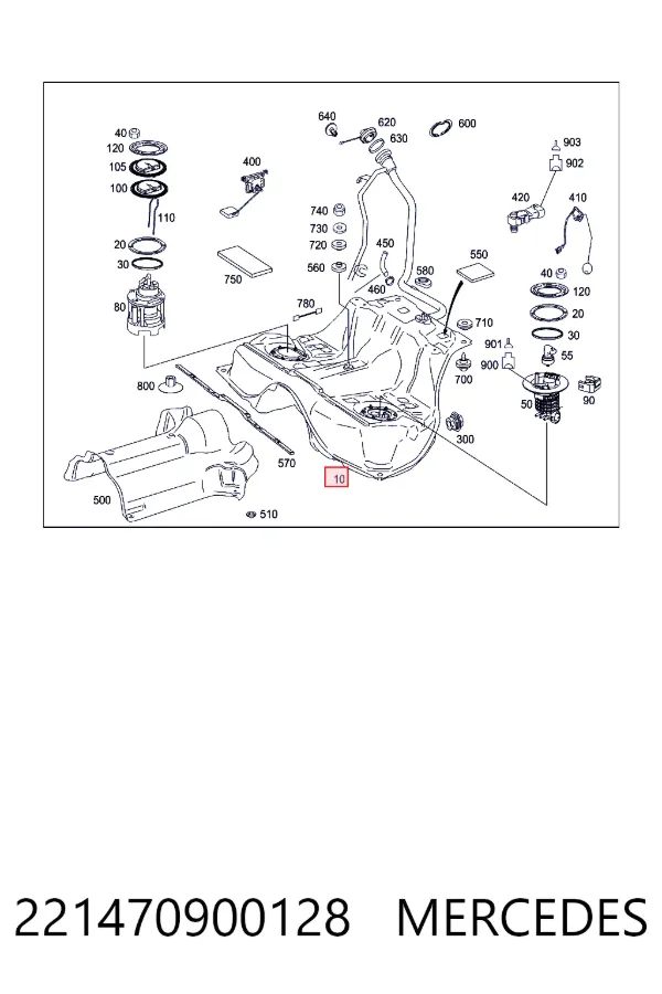 Tanque de combustível Mercedes S W221