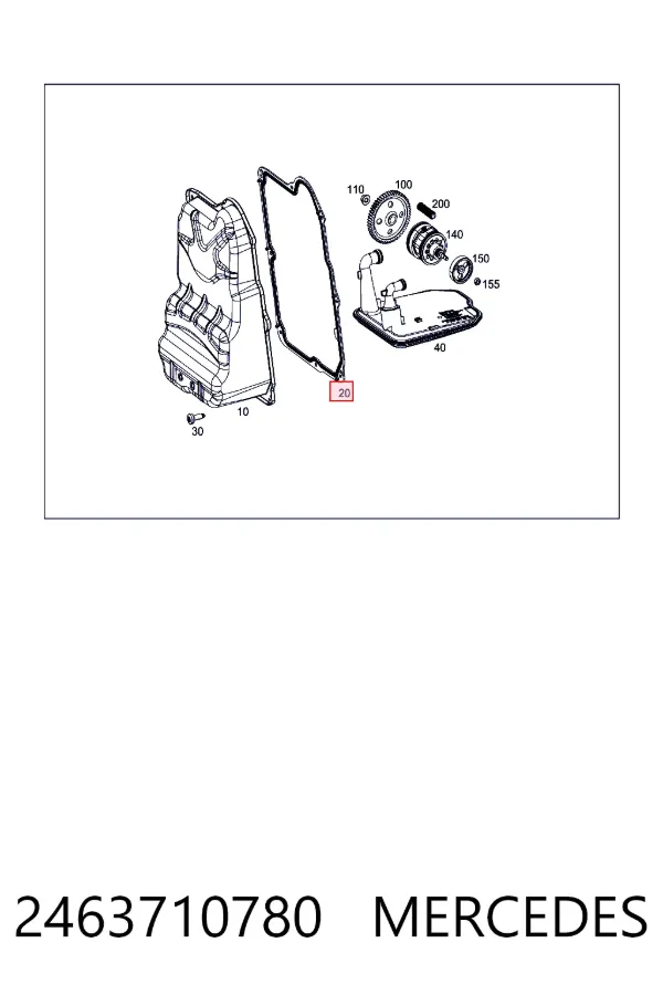 Vedante de panela da Caixa Automática de Mudança/Caixa Mecânica de Mudança 2463710780 Mercedes