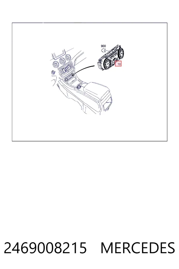 Unidade de controlo dos modos de aquecimento/condicionamento Mercedes A W176