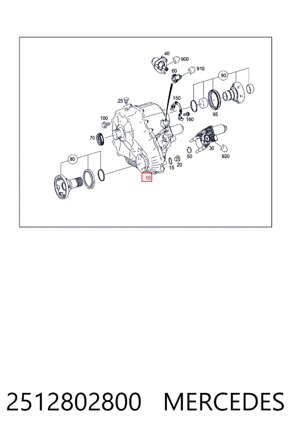 Caixa de transferência 2512802800 Mercedes