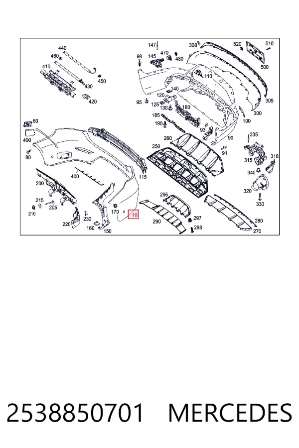 Pára-choque traseiro Mercedes GLC C253