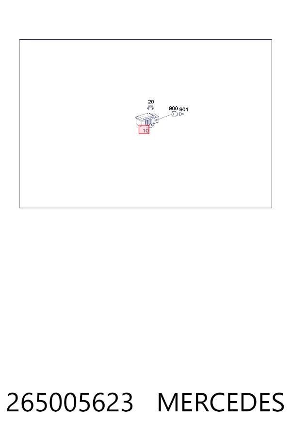 Sensor de aceleração transversal (ESP) 265005623 Mercedes