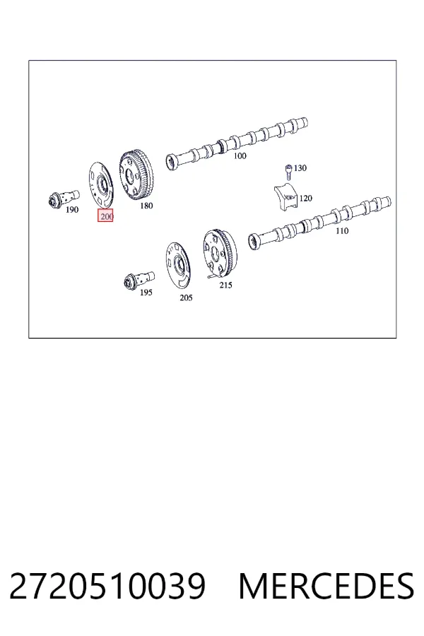 Anel de impulsão de sensor da árvore distribuidora 2720510039 Mercedes