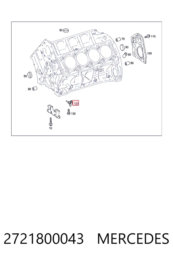 Injetor de óleo 2721800043 Mercedes