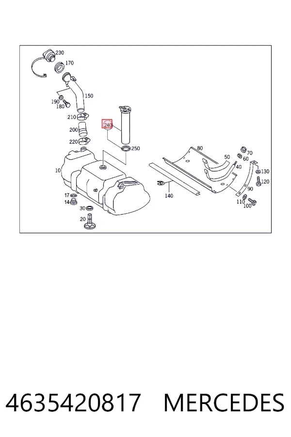 Sensor do nível de combustível no tanque 4635420817 Mercedes