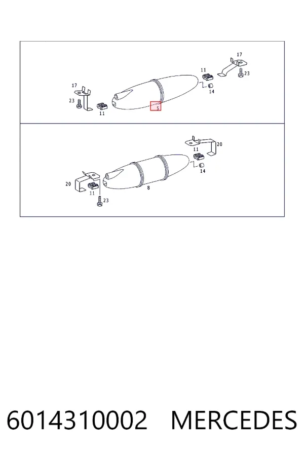 Tanque de recepção a vácuo de motor 6014310002 Mercedes