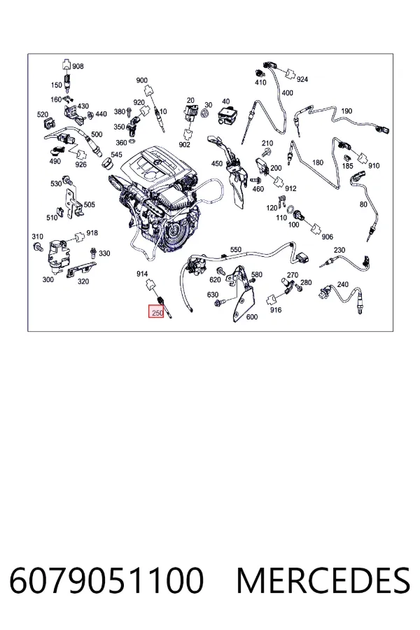 Sensor do nível de óleo de motor 6079051100 Mercedes