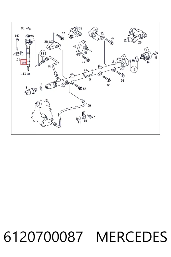 Injetor de injeção de combustível 6120700087 Mercedes