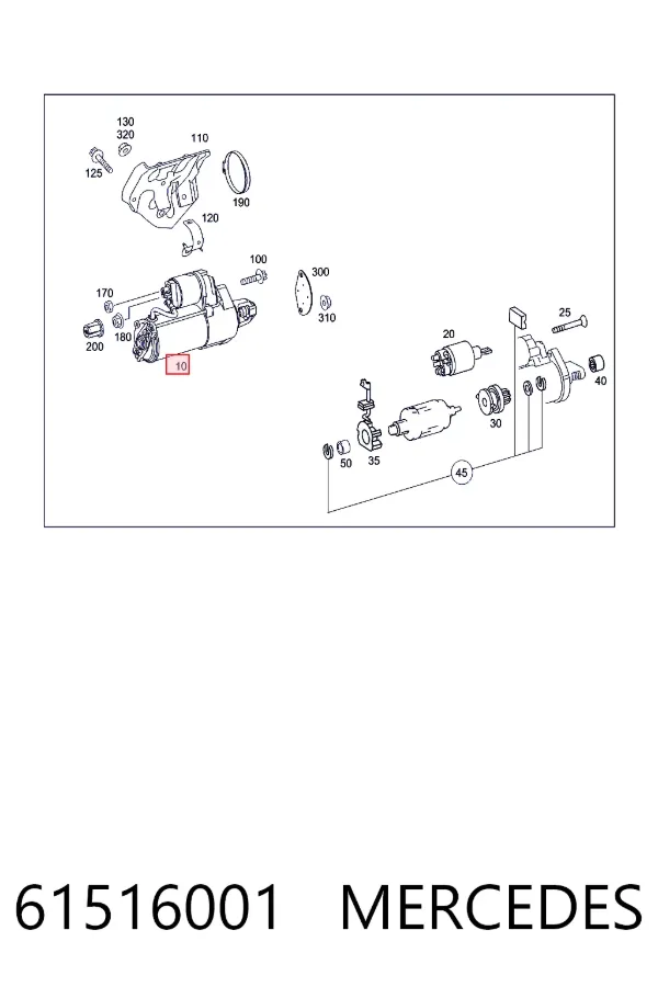 Motor de arranco 61516001 Mercedes