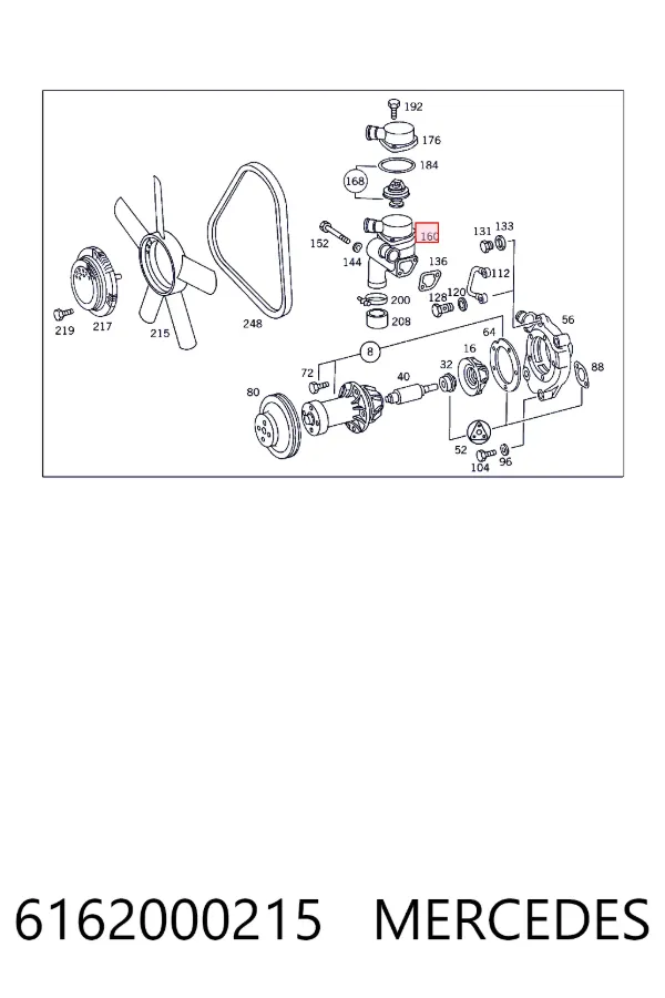 Termostato 6162000215 Mercedes