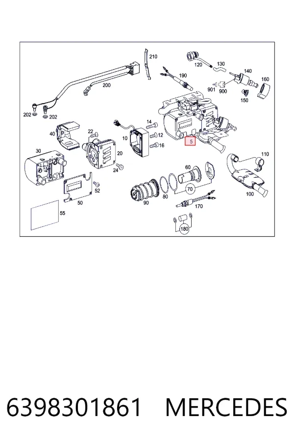 Calorífero autônomo 6398301861 Mercedes