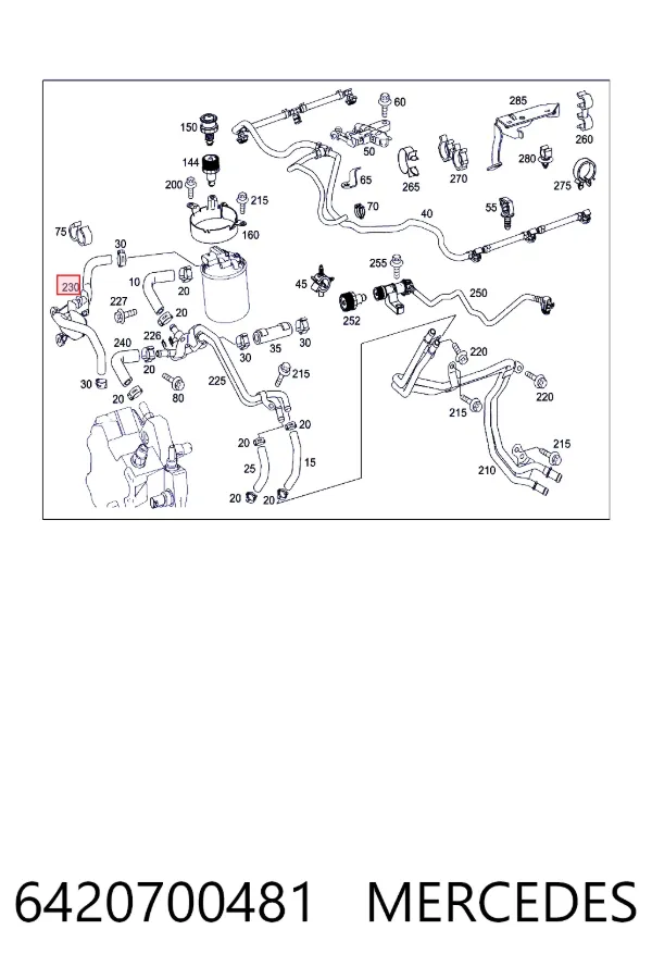 Injetor de injeção de combustível 6420700481 Mercedes