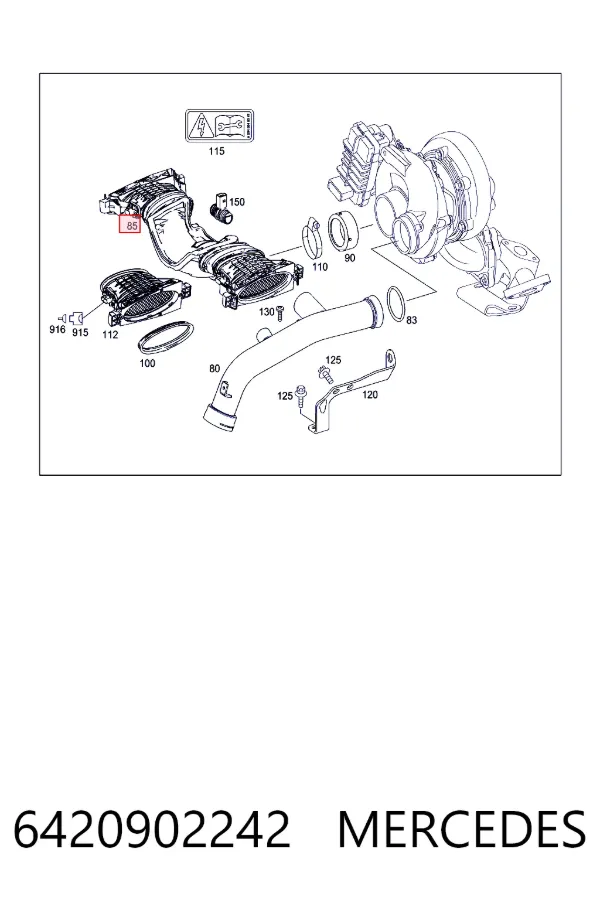 Sensor de fluxo (consumo) de ar, medidor de consumo M.A.F. - (Mass Airflow) 6420902242 Mercedes