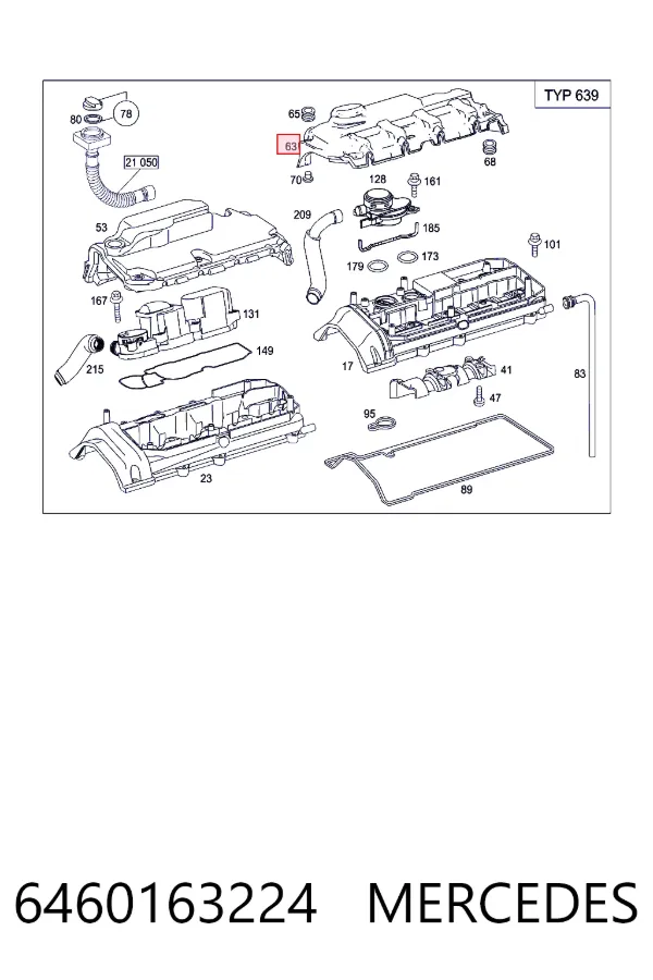 Tampa de motor decorativa Mercedes Vito II