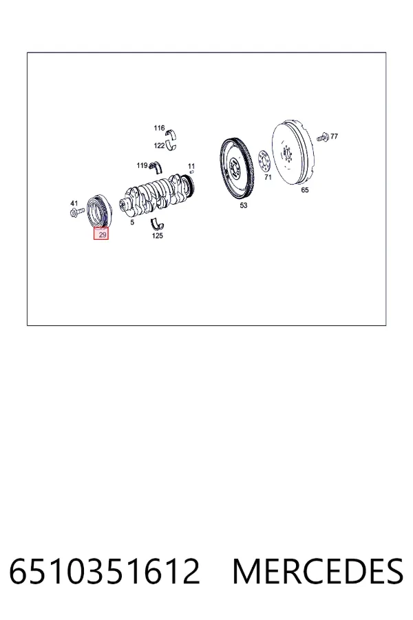 Polia de cambota 6510351612 Mercedes