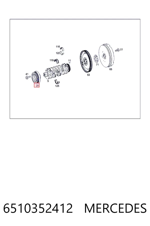 Polia de cambota 6510352412 Mercedes