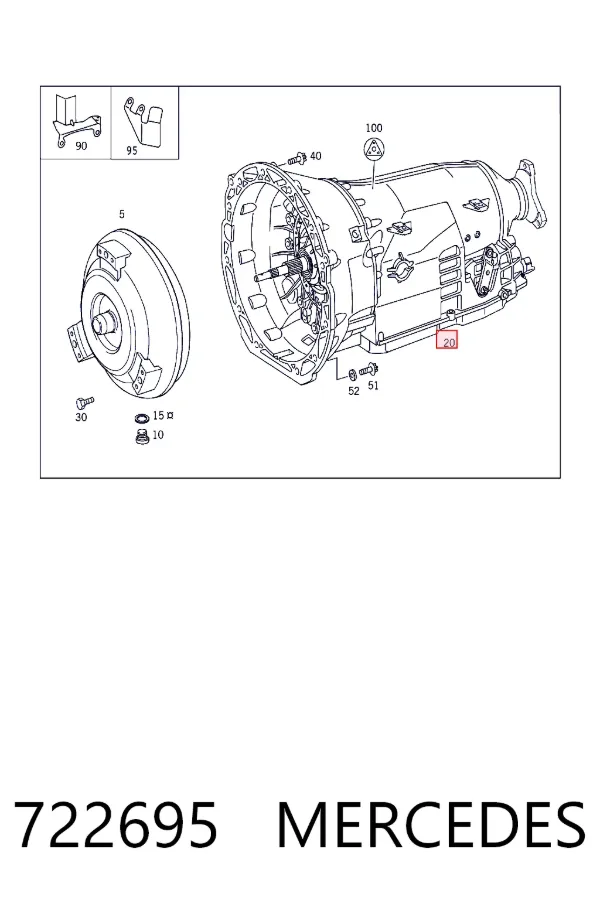 Caixa Automática de Mudança montada 722695 Mercedes
