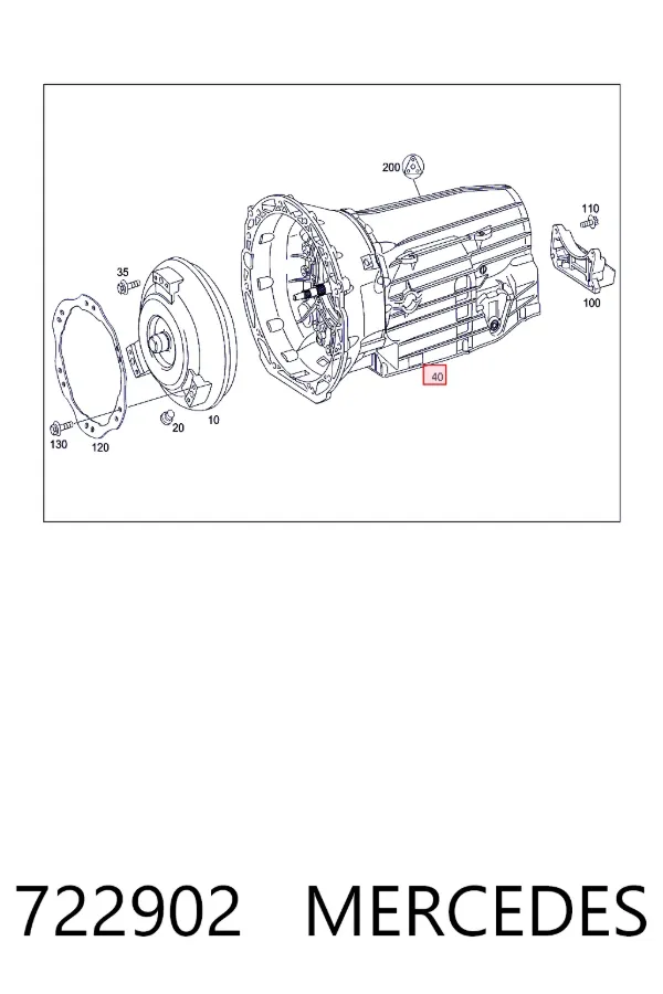 Caixa Automática de Mudança montada 722902 Mercedes