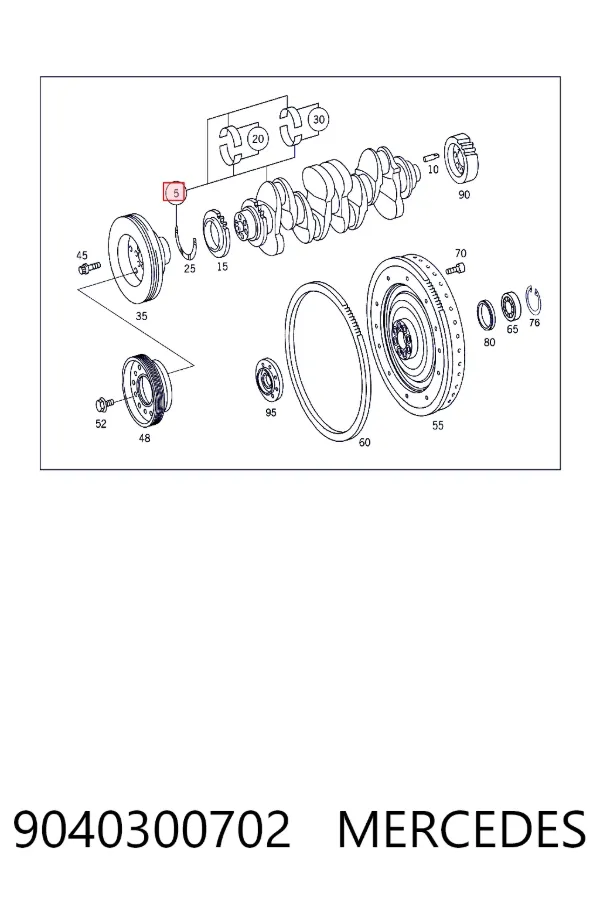 Cambota de motor 9040300702 Mercedes