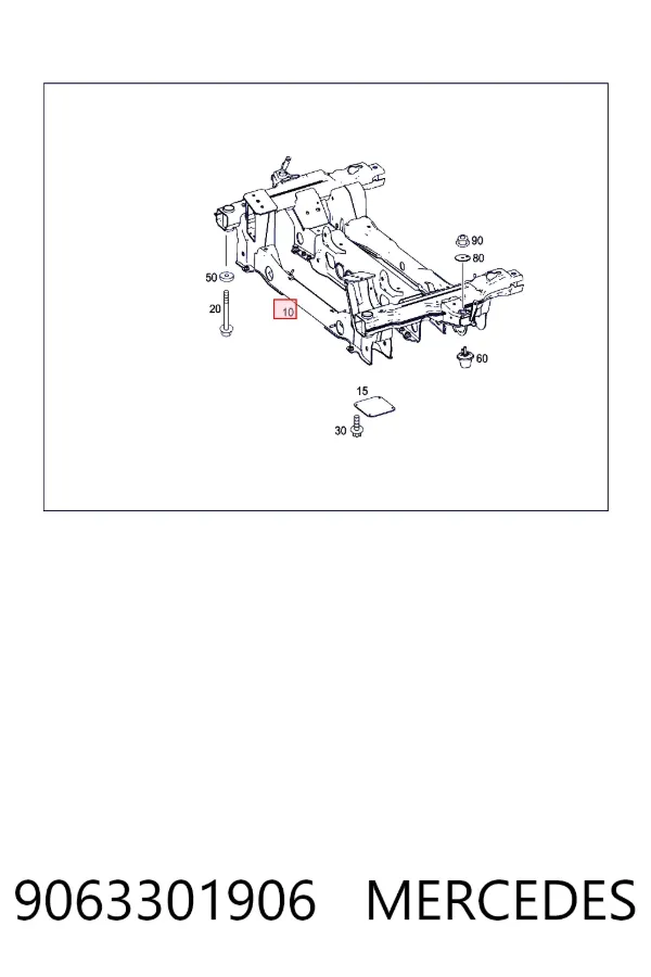 Viga de suspensão dianteira (plataforma veicular) Mercedes Sprinter II 3,5-t