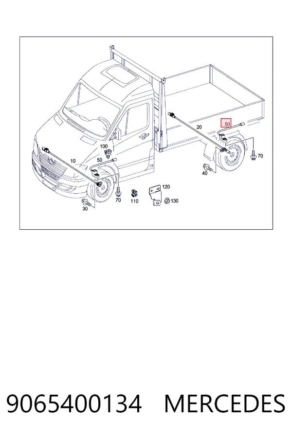 Sensor ABS traseiro 9065400134 Mercedes