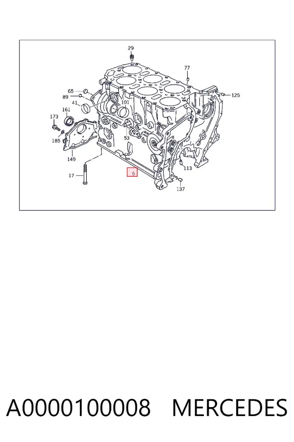Bloco de cilindros de motor A0000100008 Mercedes