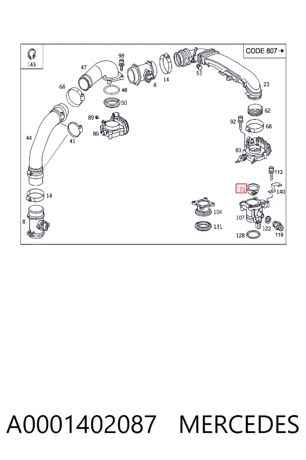  A0001402087 Mercedes